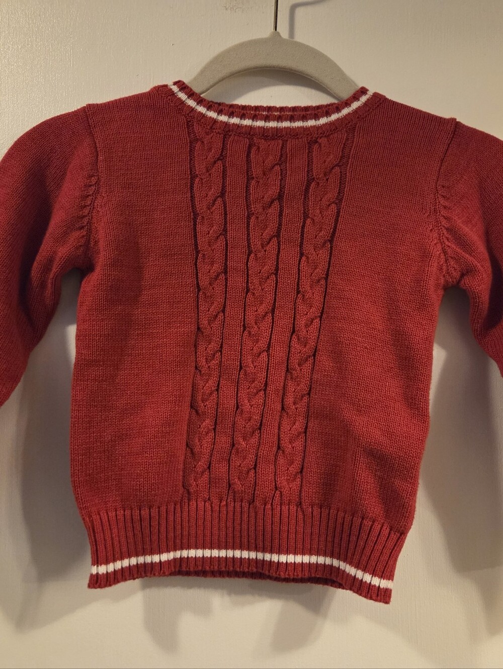 George Toddler Boys Red Sweater White Stripe Crewneck Size 4T